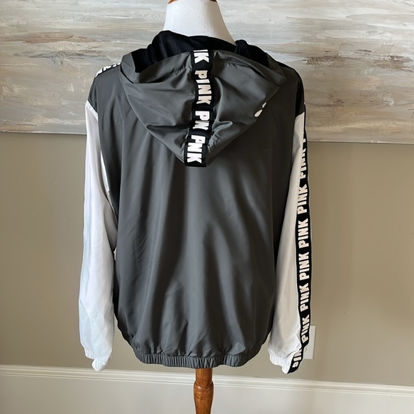 PINK by Victorias Secret hooded logo windbreaker - Picture 5 of 11